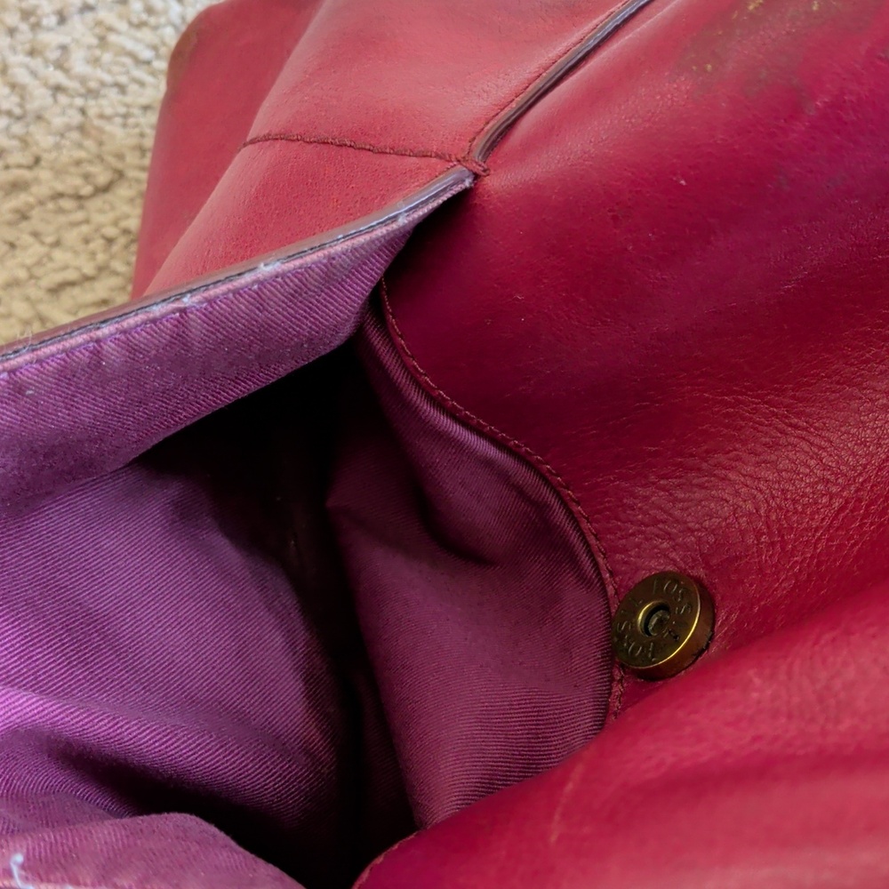 Fossil dark Pink Leather Shoulder Bag - Picture 12 of 14